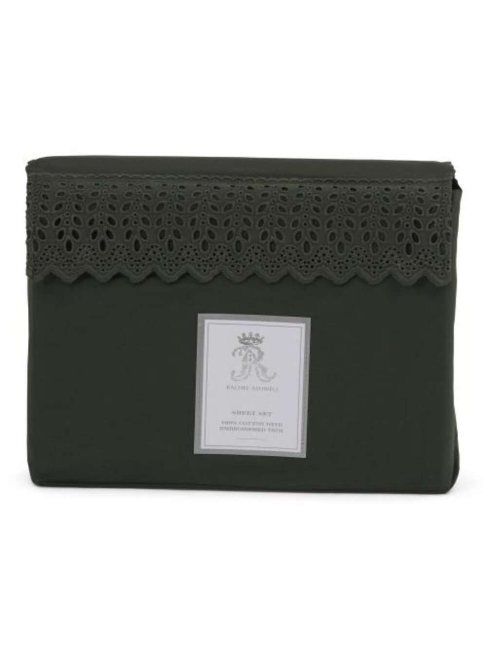 RACHEL ASHWELL Cotton Eyelet Sheet Set